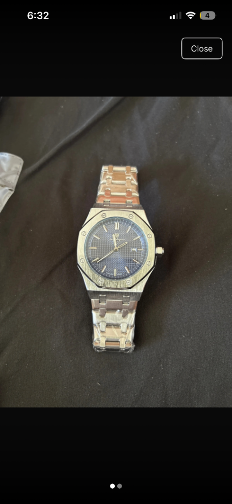 Men’s silver poedgar watch 