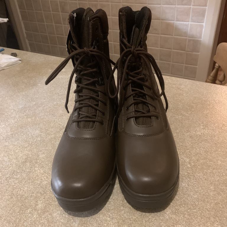 Men’s brown Leather military boots size 12, Grafters