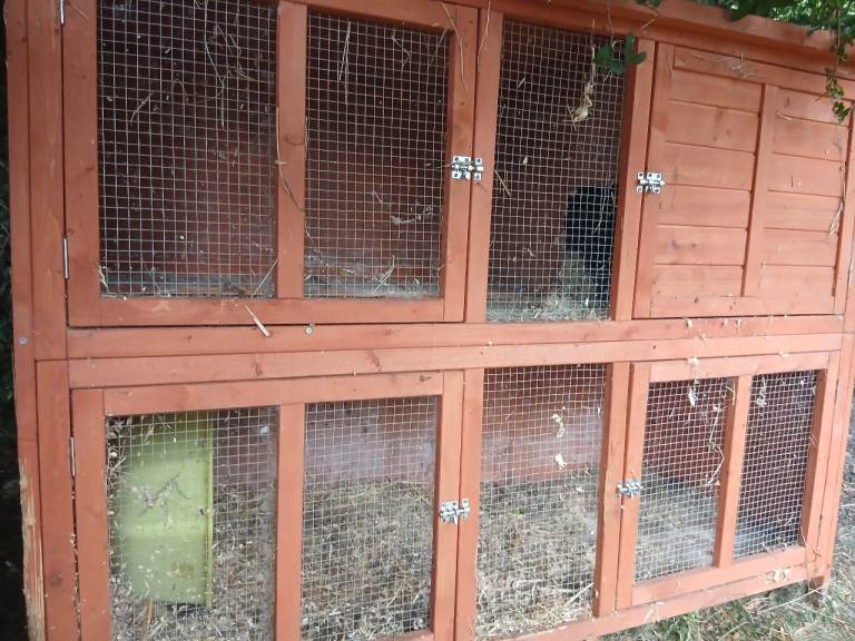2 large rabbit huches