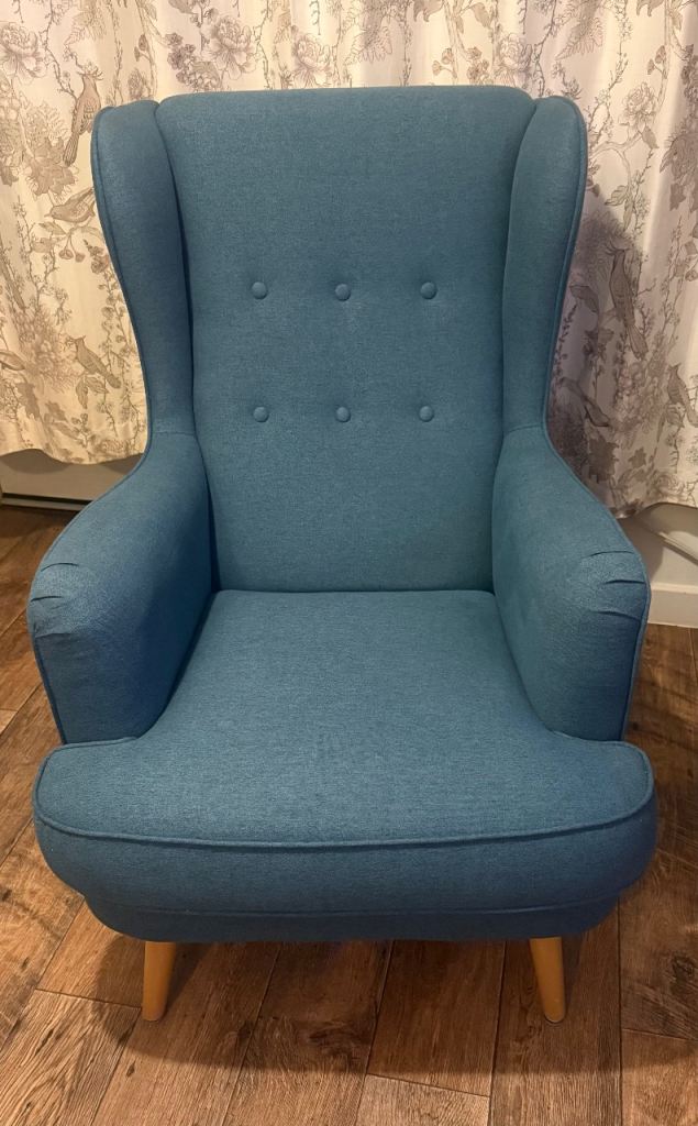 Wingback Chair For Sale - Colour Teal - Fantastic Condition
