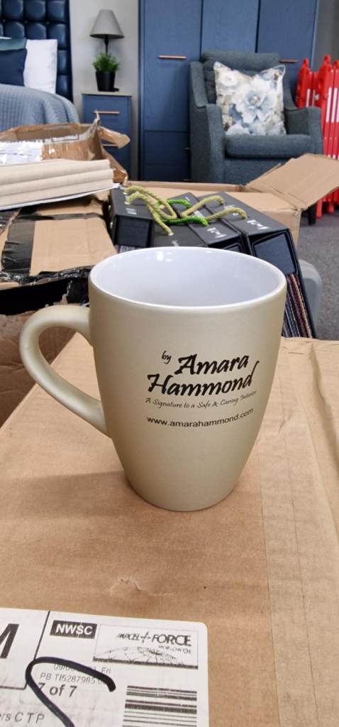 Free Branded Gold Dishwasher Safe Mugs