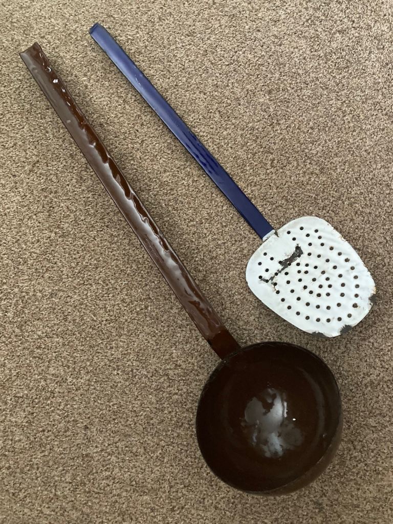 Vintage French Enamel utensils