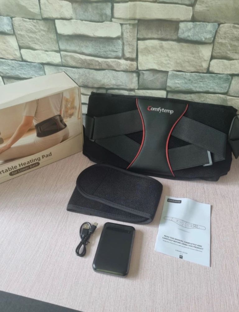 Comfytemp Portable Rechargeable Lower Back Cordless Massaging Belt
