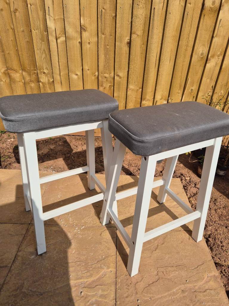 SOLD - Pair of Saddle Bar Stools