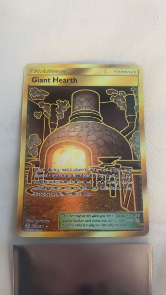 Pokémon card Giant Heath gold care secret rare