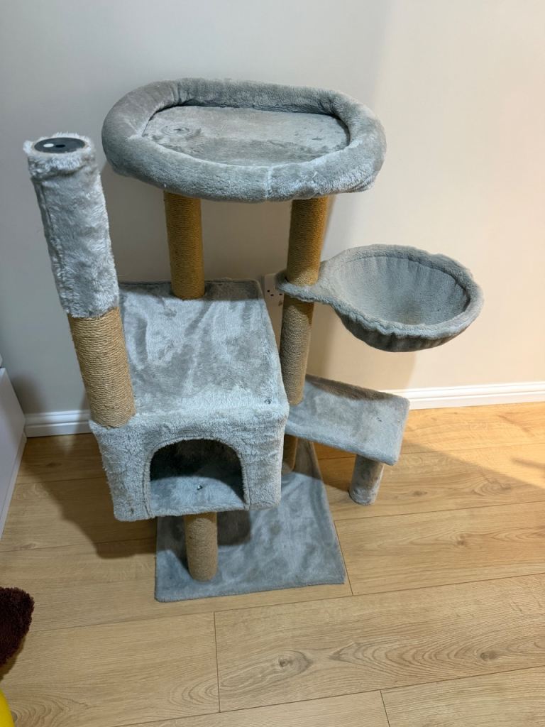 Cat tree and litter box
