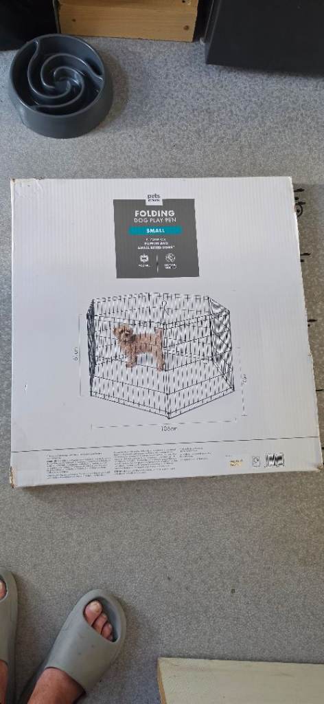 Dog Playpen Black (Pets At Home)