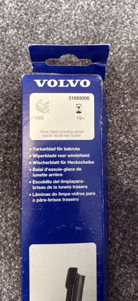 Volvo V60 31693006 Rear Wiper Blade