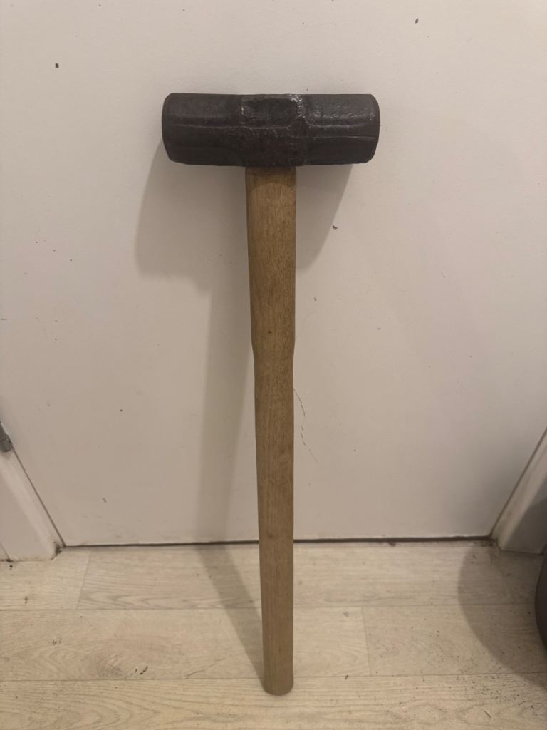 Sledge hammer 30 inch long solid wood handle 7 kg head like new , £5.00 ...