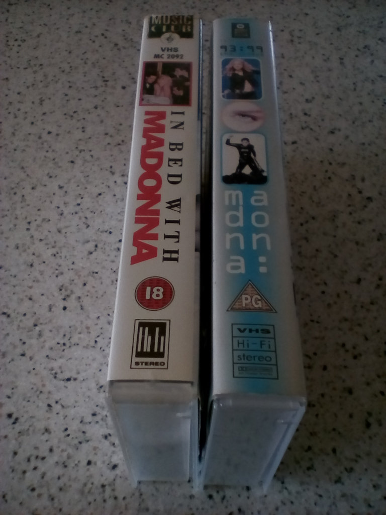 MADONNA: In bed with Madonna and Madonna 93:99 VHS Video/music Tapes