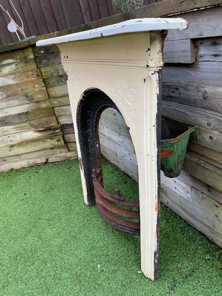 Cast iron Victorian fireplace 