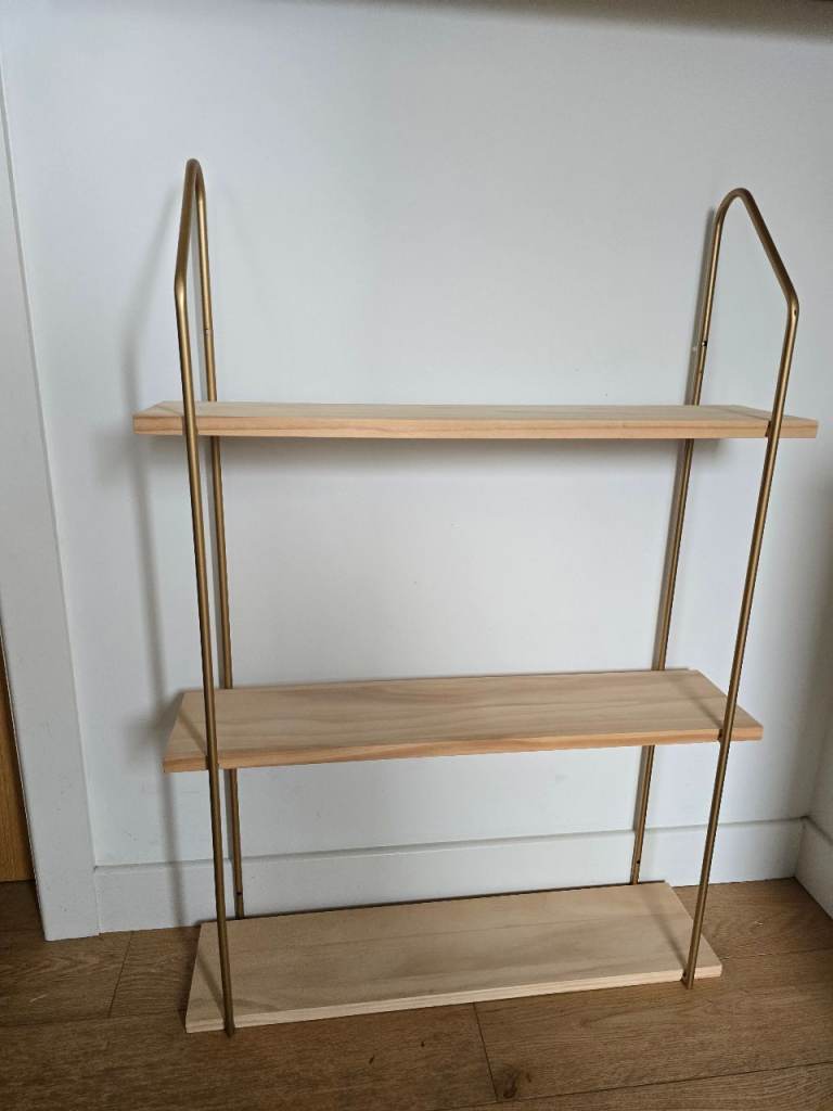 Habitat 3 tier timber and metal shelving