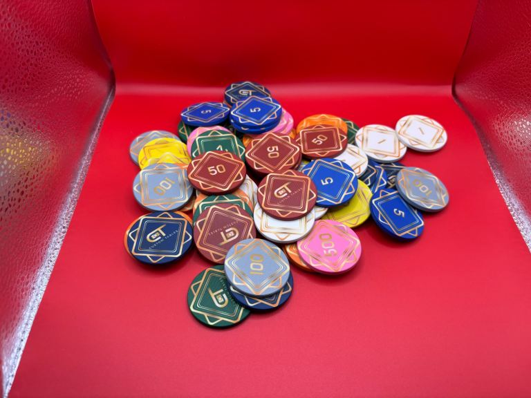 Custom ceramic poker chips with your logo/name 