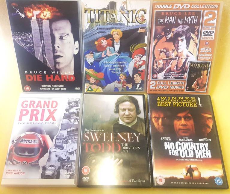 Selection of DVDs – Action, Animation & Drama Films £10 the lot