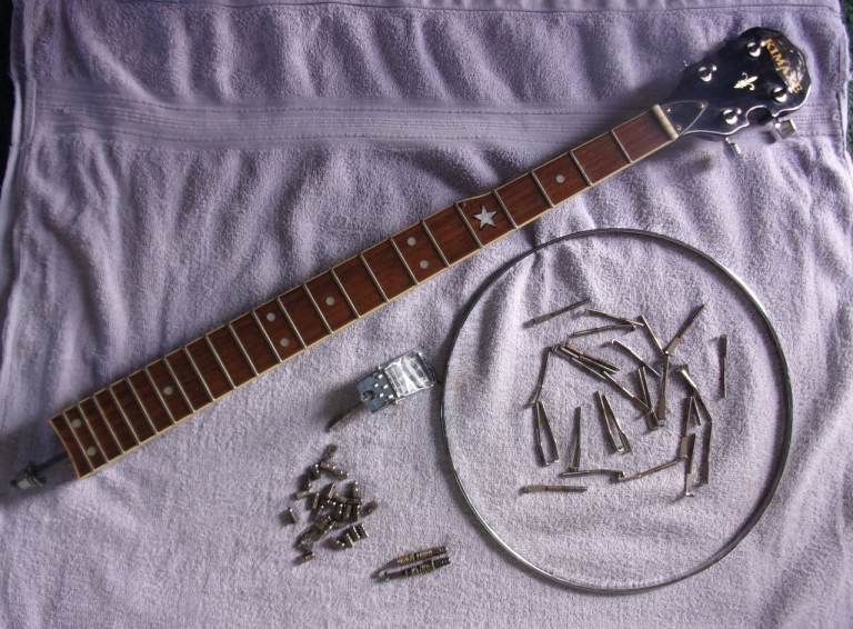 KIMAXE Banjo Neck - Tone Ring - Tail End - Nuts Washers & Hooks