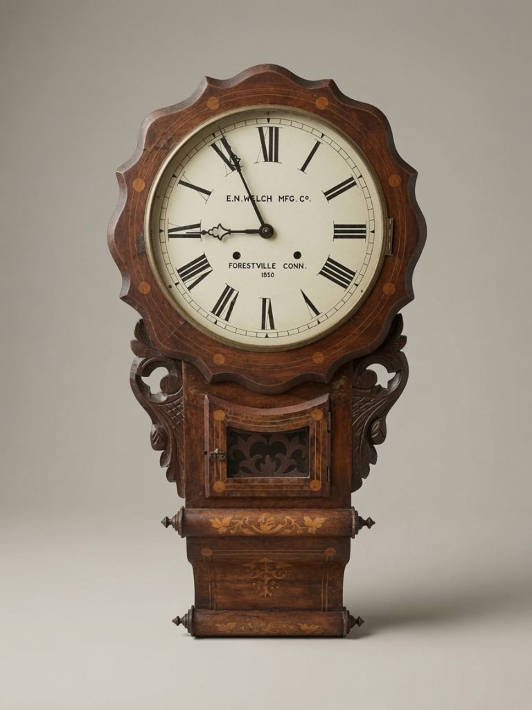 Vintage E.N Welch Chiming Mechanical Wall Clock
