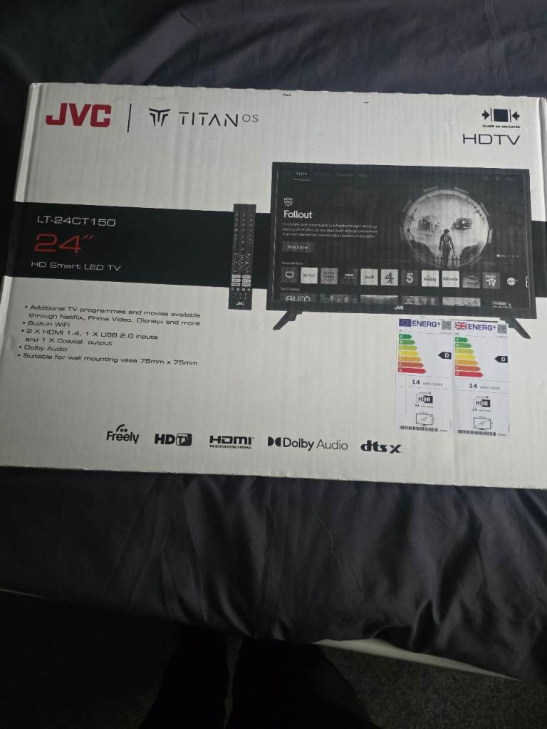 Brand new sealed JVC 24" smart TV.