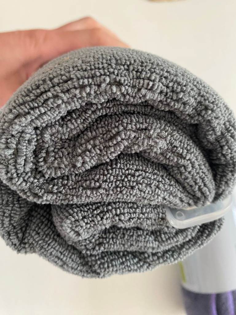 Sticky Yoga Mat Towel, grey , new 