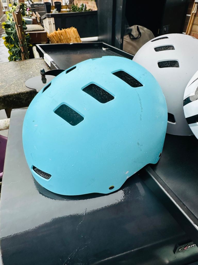Bicycle helmets x2 - all medium! Collect from KT2 6 /TW16 5 (job lot price) - Fits children & adults