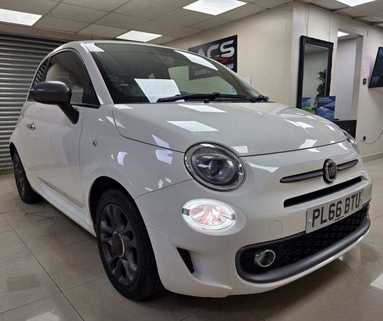FIAT 500 1.2 500 My16 1.2 69hp S My16 White Manual WARRANTY 12 MONTHS MOT