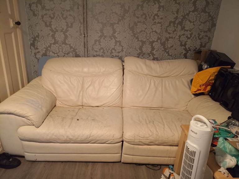 Three Seater Leather Recliner 