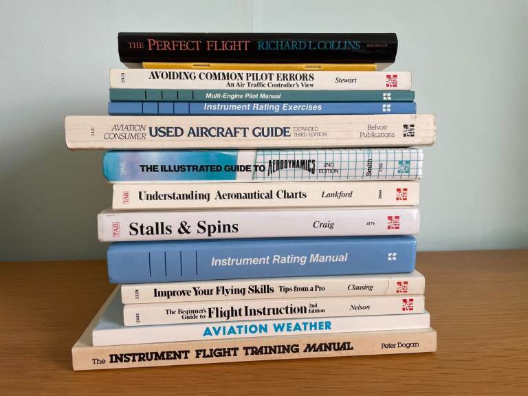 Aviation Pilot Training Books – Stack of 10