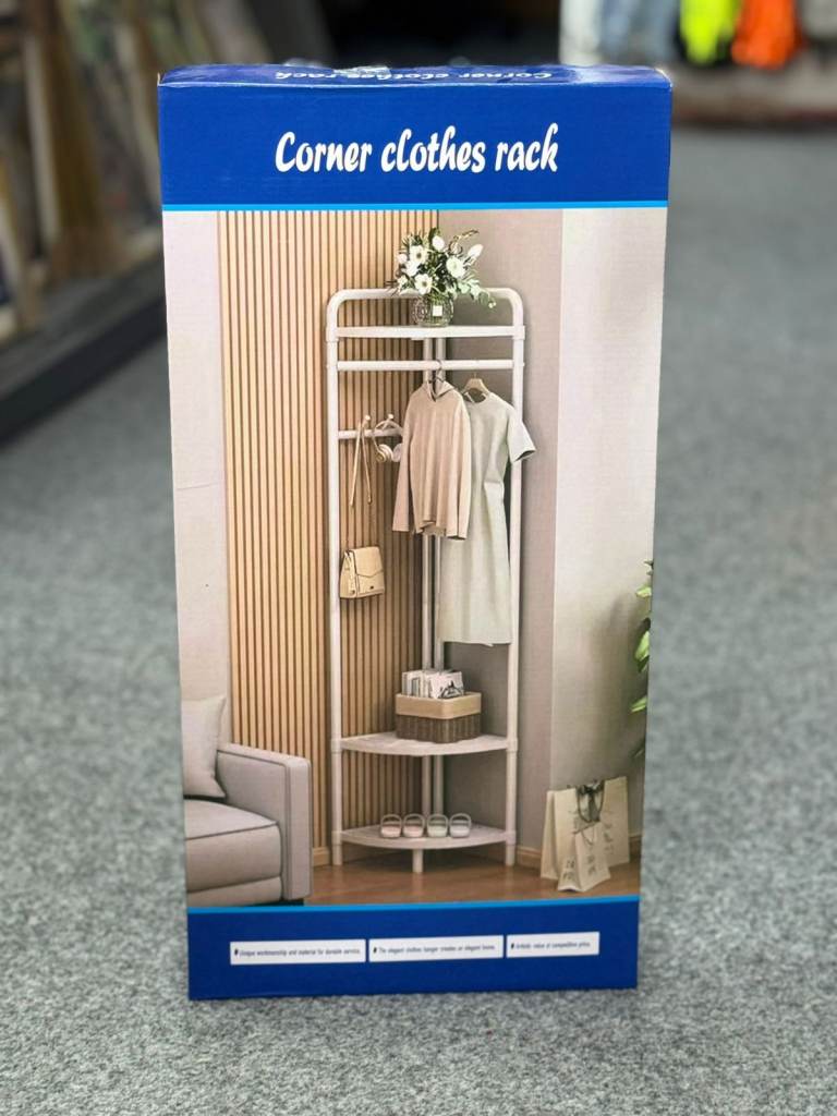 Corner Clothes Rack – Multi‑Tier Space‑Saving Hanging & Storage Stand