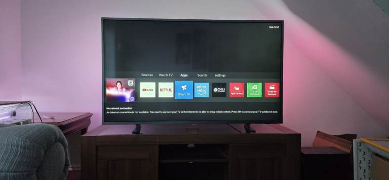 55 inch Phillips Ambilight 4K Smart TV
