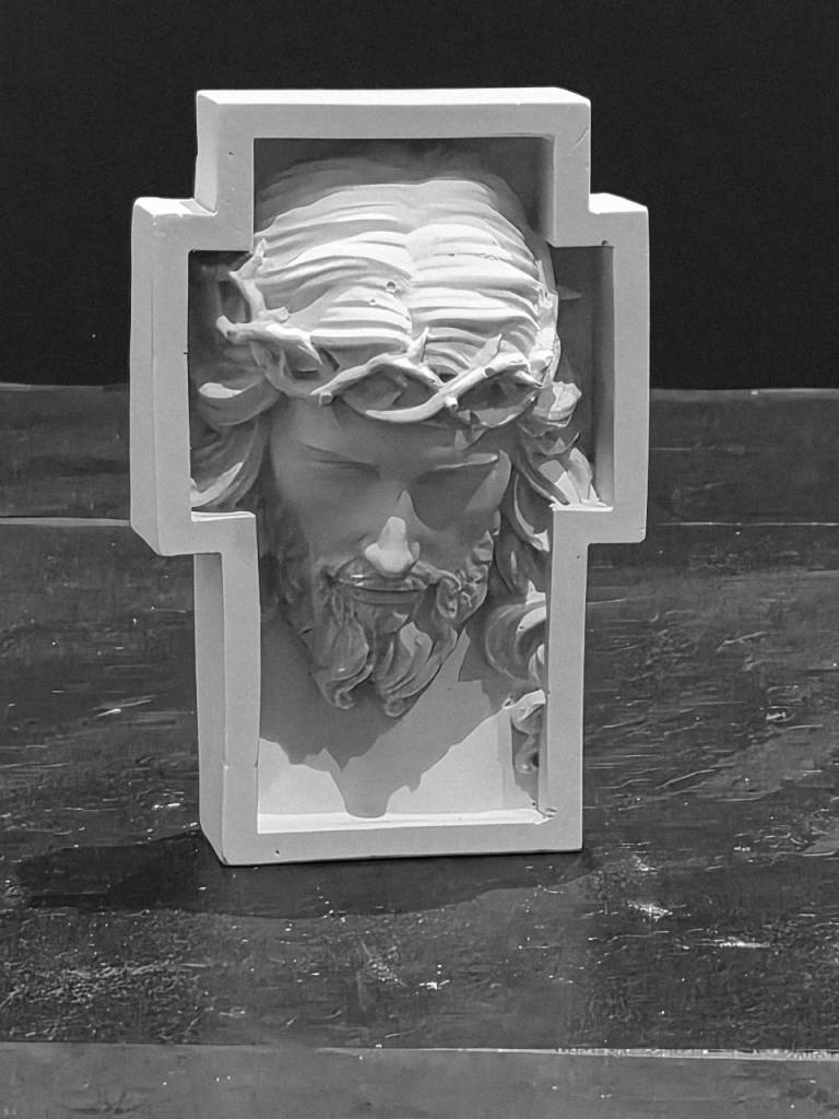 Decorative Portland Jesus cross. Royal mail delivery available 