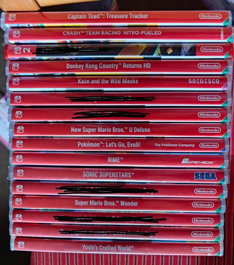 10x Nintendo Switch games