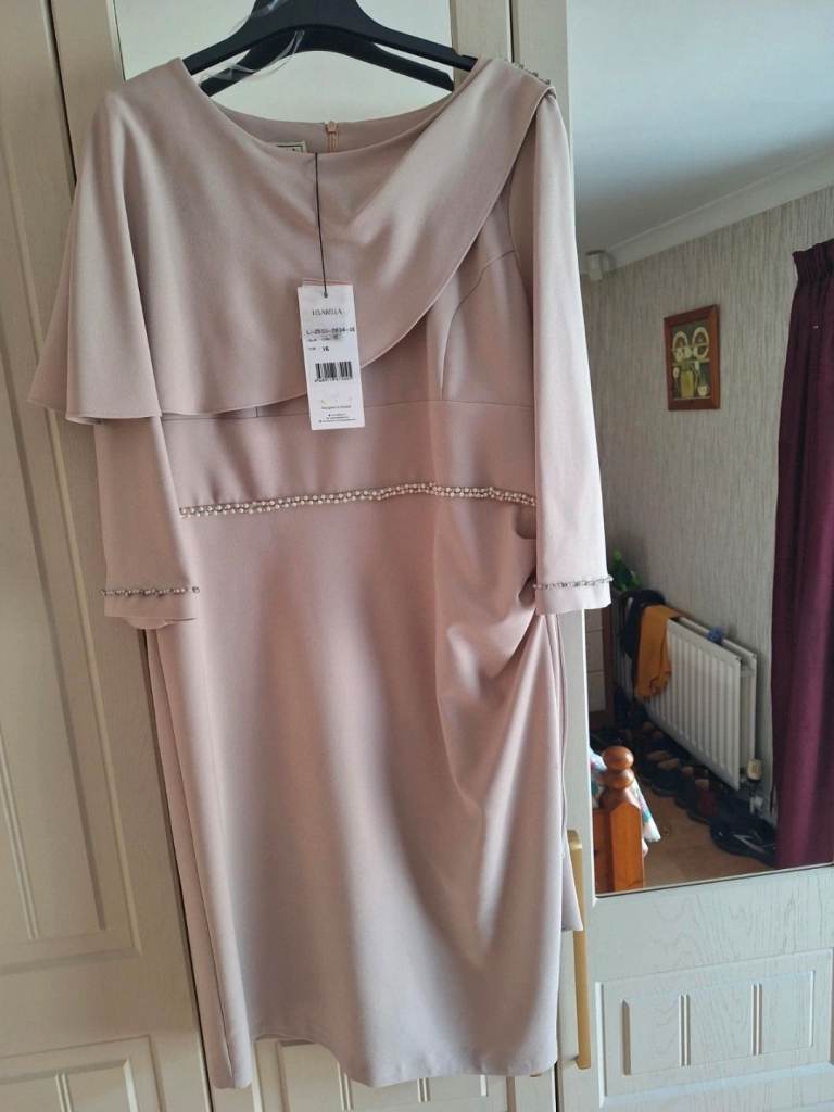 Lizabella Dress - New with Tags, Size 16 (Stone colour)