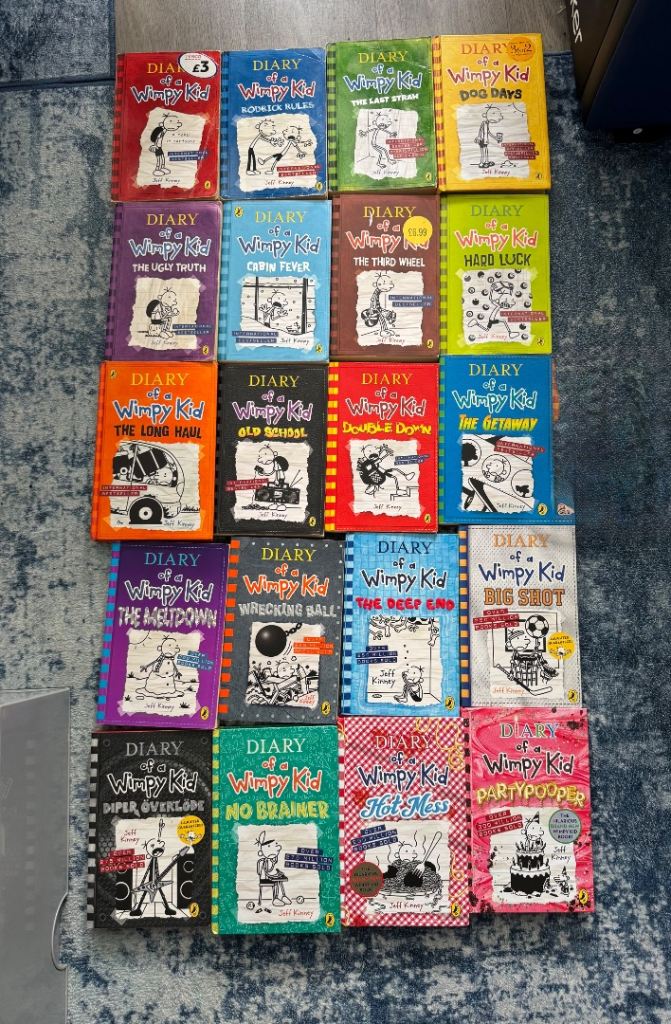 Diary of a Wimpy Kid Book Collection – 20 Books, Good Condition