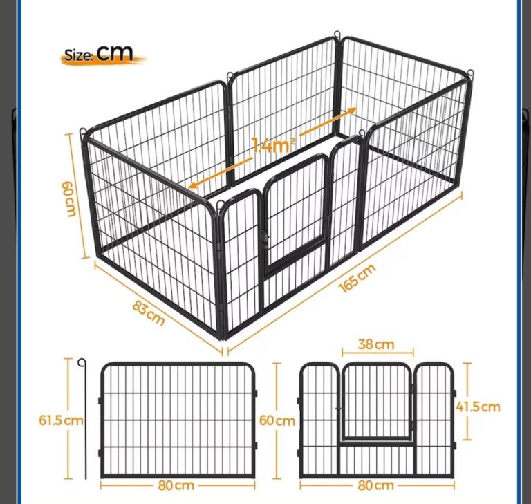 Yaheetech 6-Panel Metal Dog Playpen