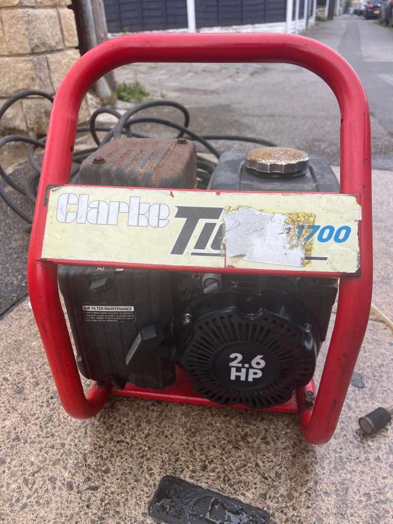 Clarke Tiger 1700 Petrol Pressure washer can deliver 
