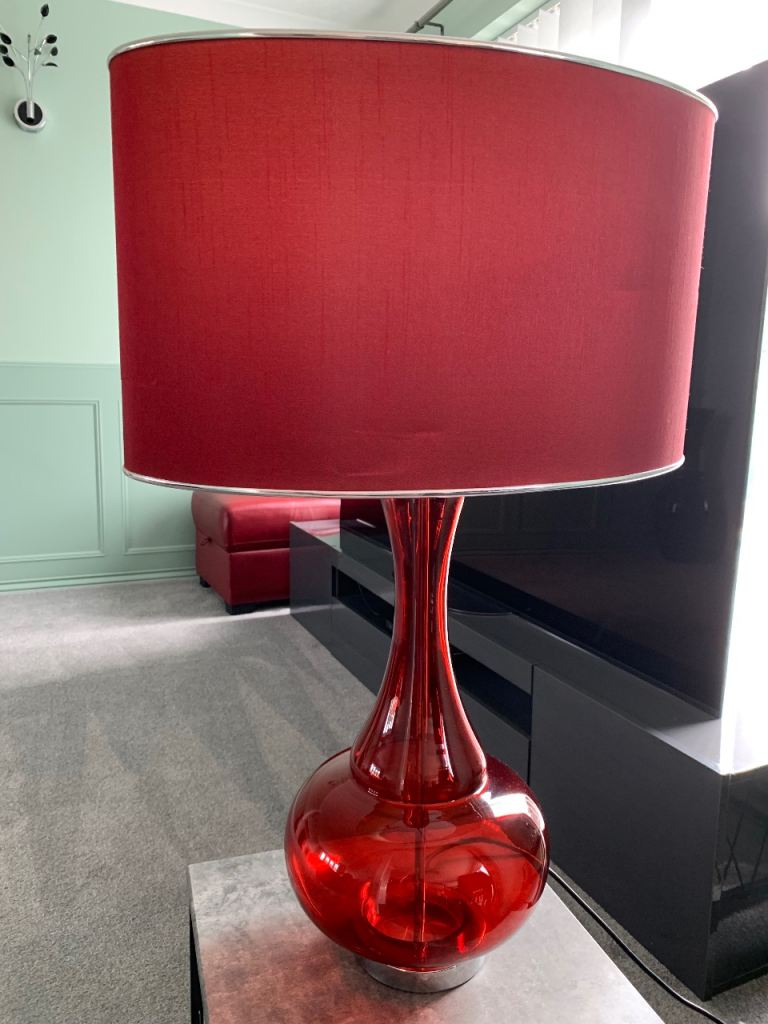Modern Red Table lamp and shade