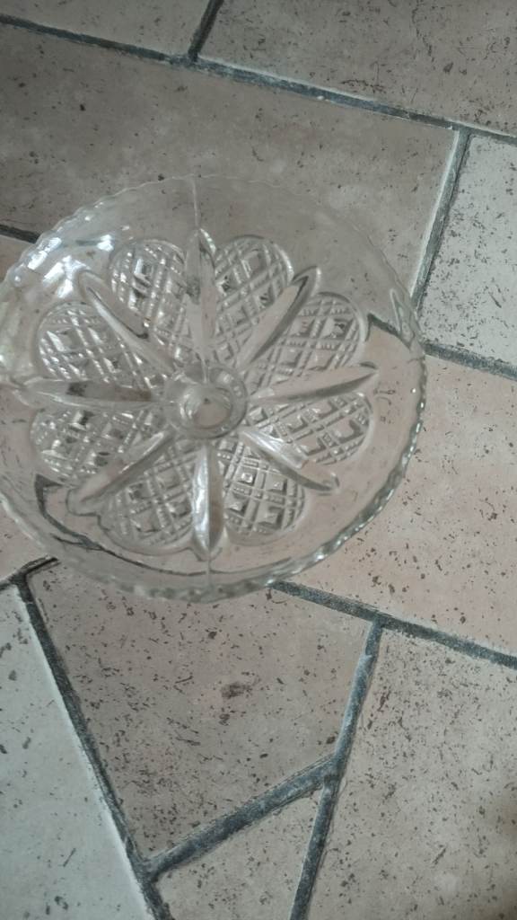 Fruit bowl/cake stand.  Was my great grandma's.