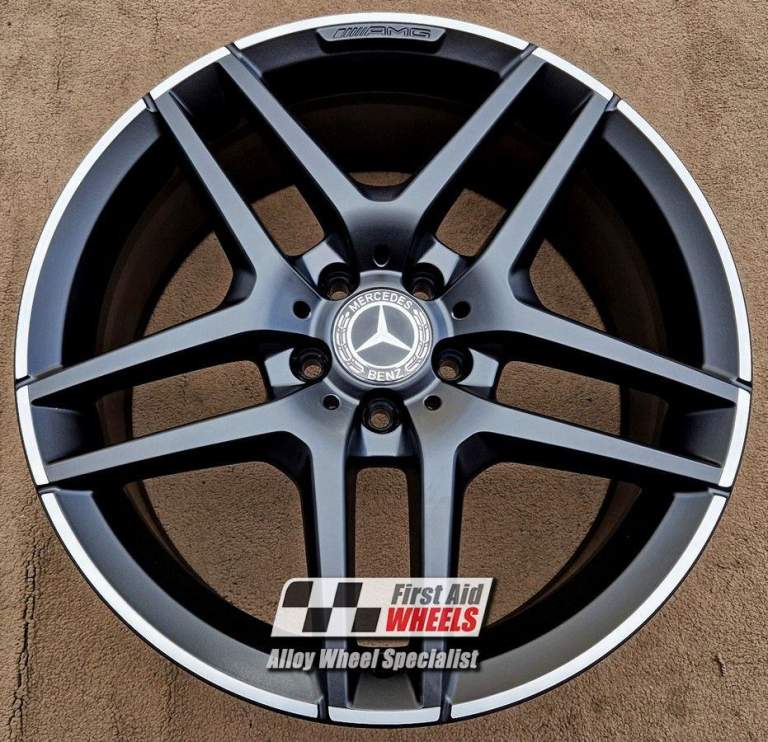 R649BSD Swap MERCEDES GLC 253 4X 19'' GENUINE AMG BLACK DIAMOND CUT ALLOY WHEELS