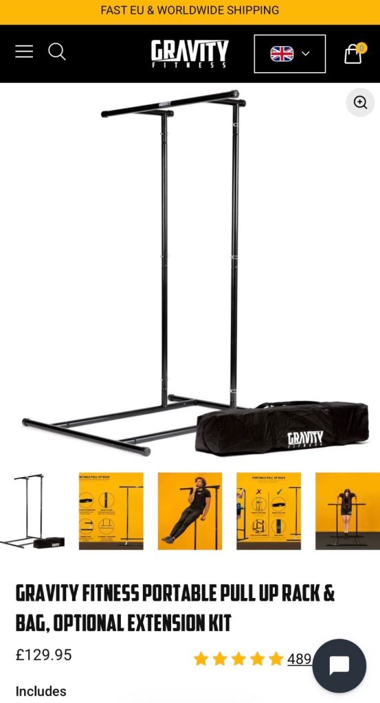 Freestanding pull up bar with gymnastics rings