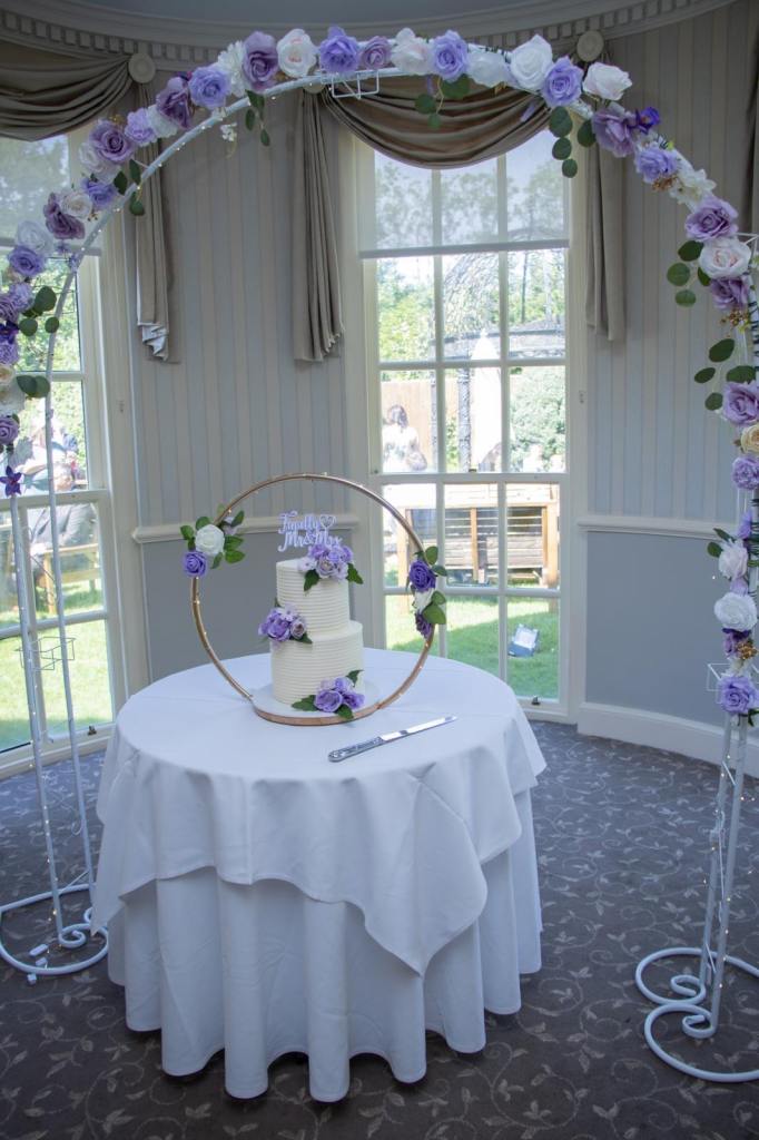 Wedding Arch and Cake Stand