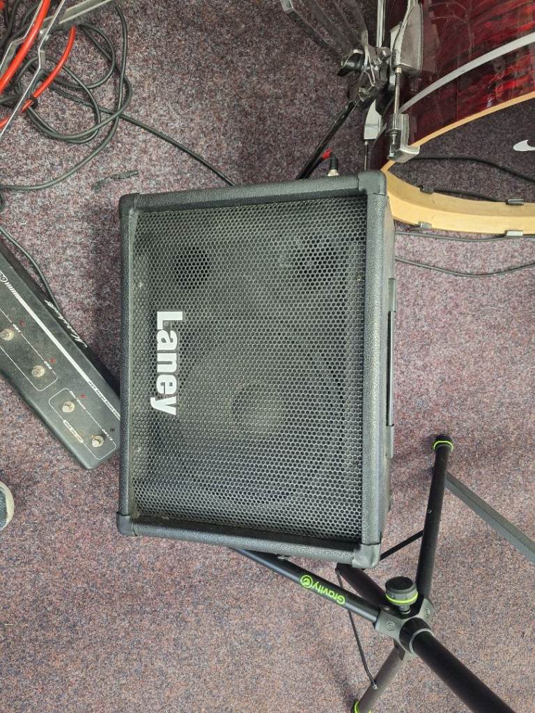 Vintage Laney CP10 MKII 120W Active Wedge Floor Monitor and Passive CP10 Wedge Monitor 