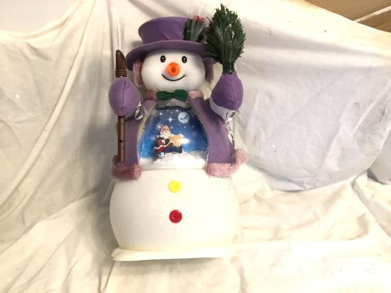 NEW Fibre Optic Snowman with Snowing Belly 45cm High