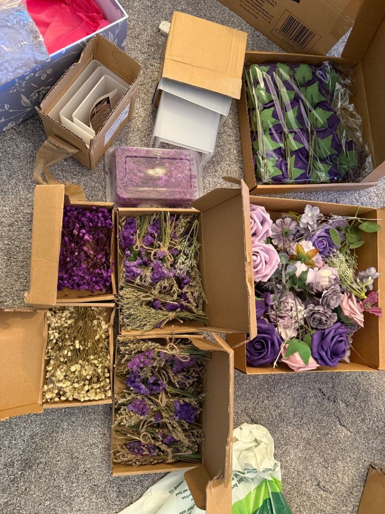 Dried flowers wedding gift decor leftover 