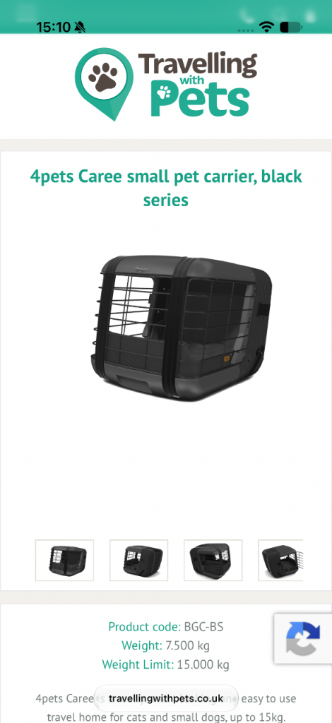 Pet car carrier 