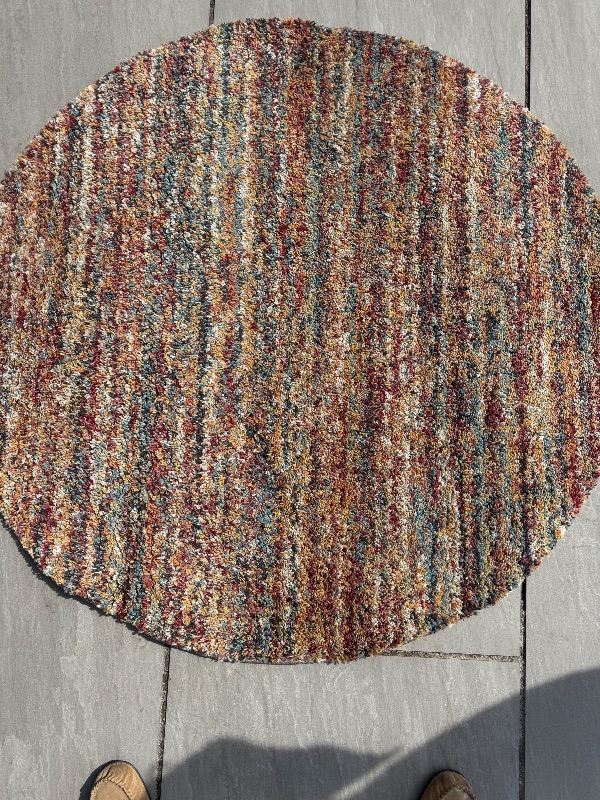 Multicoloured Round Rug – Good Condition