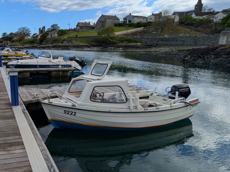 Orkney Coastliner 14 (1990) with a  15hp Mercury outboard 2021 (four stroke) 2