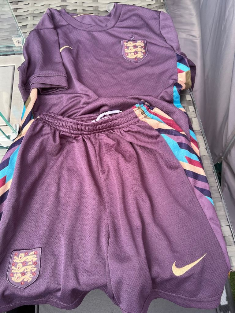 Nike England Football Kit - Purple, Good Condition