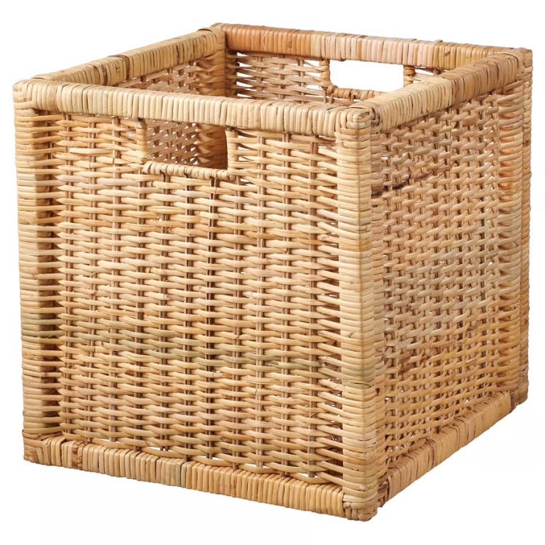 8X BRANÄS Baskets, rattan, 32x34x32 cm