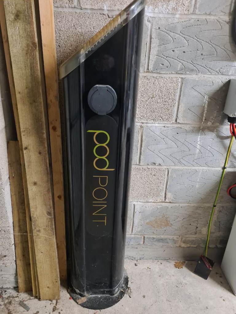Pod point twin charger post 2x7kw EV charger