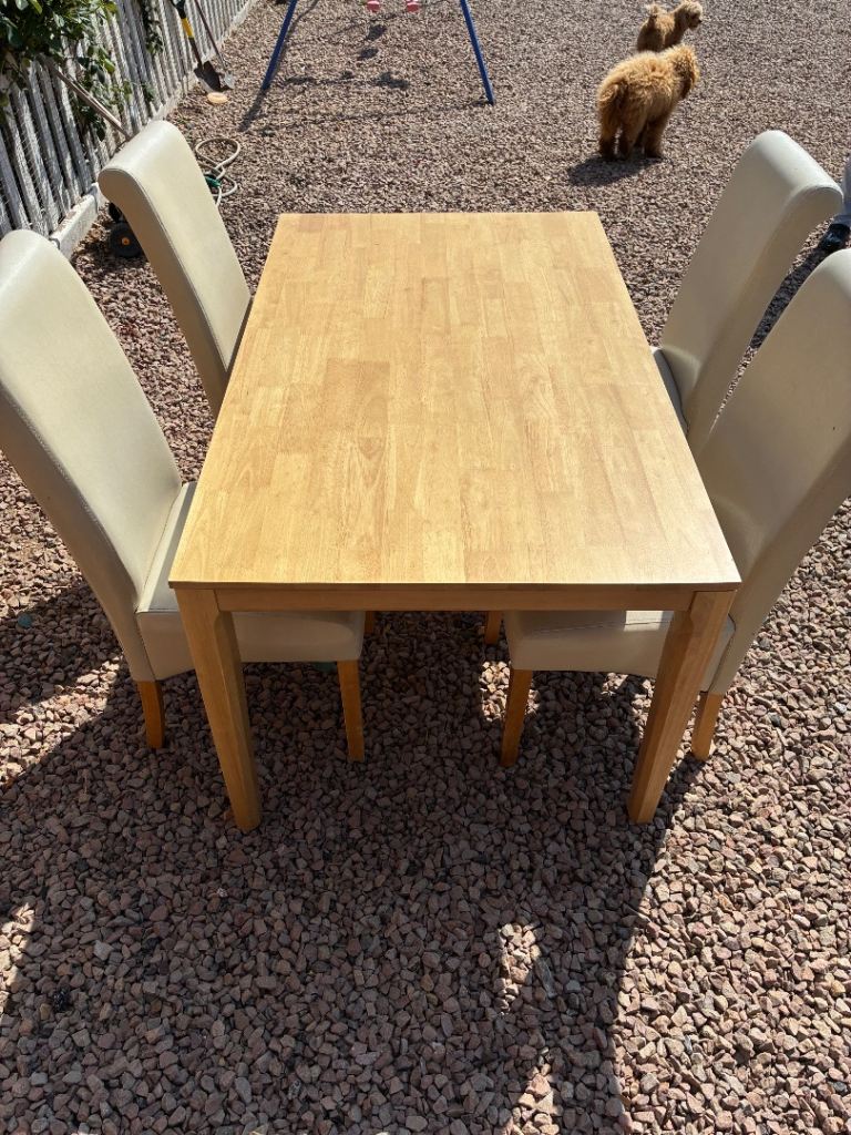 Dining table and chairs for sale excellent condition 