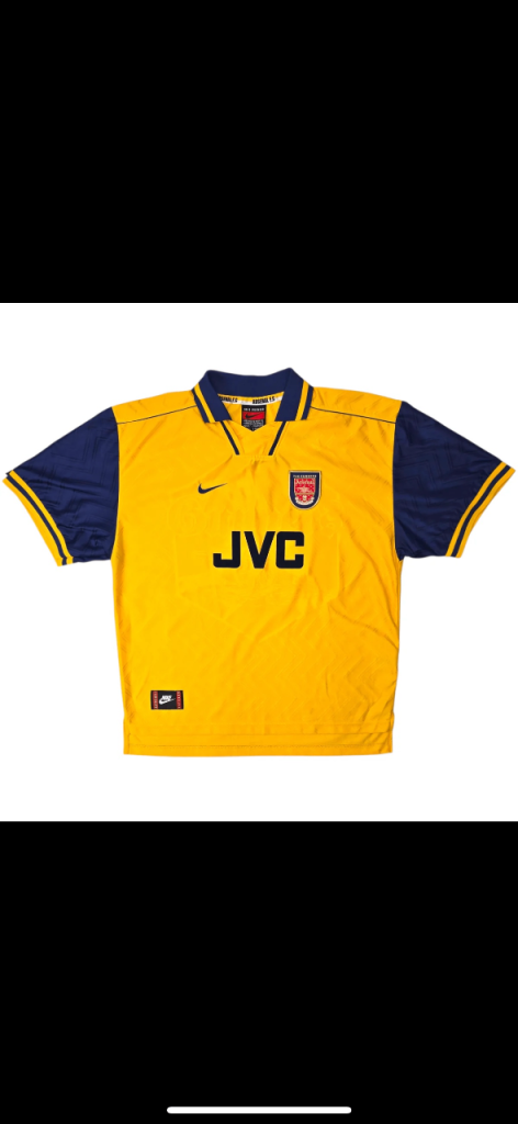 Authentic Arsenal 1996/97 Away Shirt – Ian Wright 8 – XXL